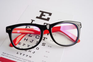 vecteezy glasses on eye exam chart to test eyesight accuracy of reading 38541047