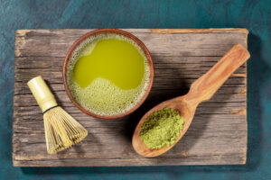 vecteezy japanese green matcha tea in wooden cup matcha powder in 17383109